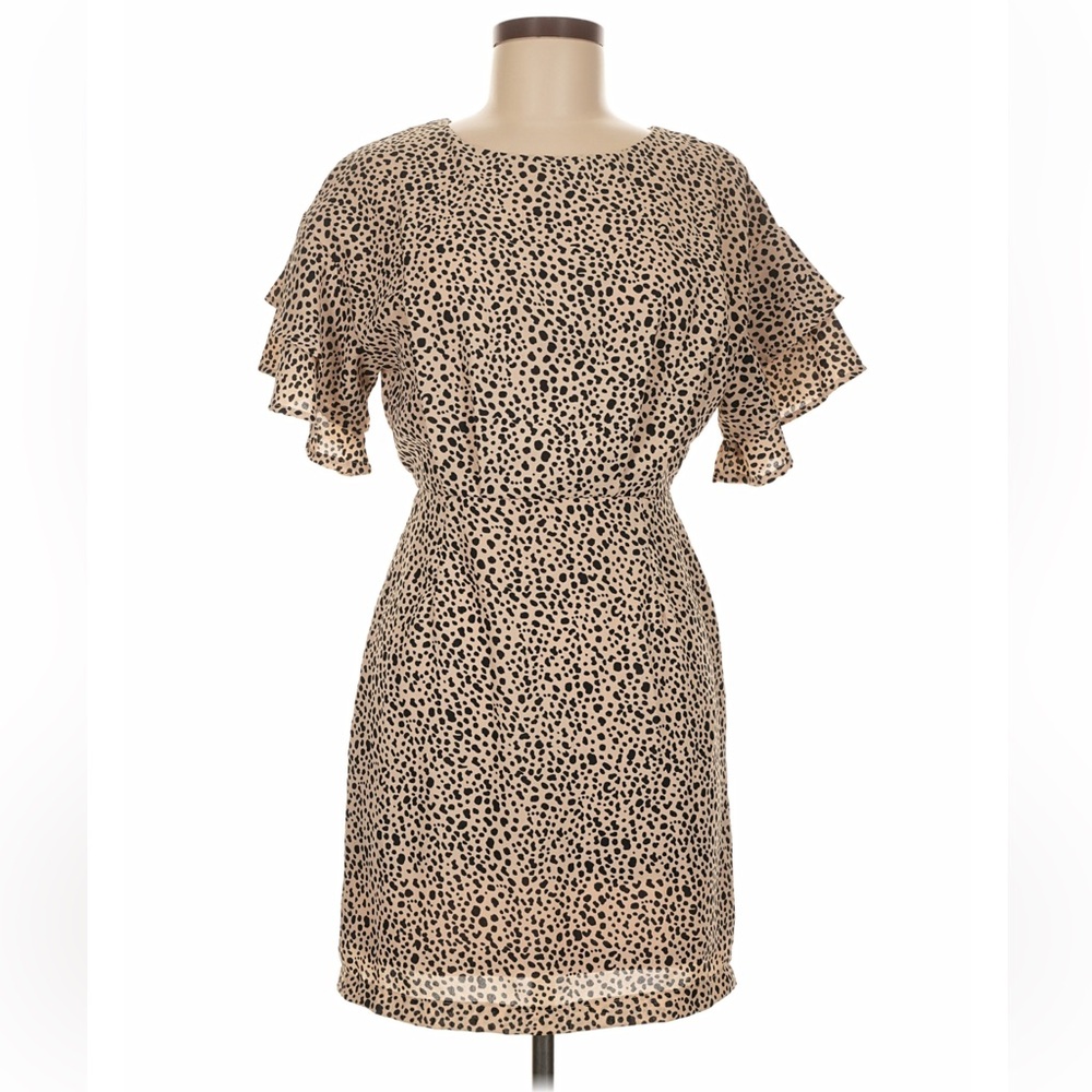 She + Sky Leopard Spotted Cocktail Dress - Picture 1 of 5
